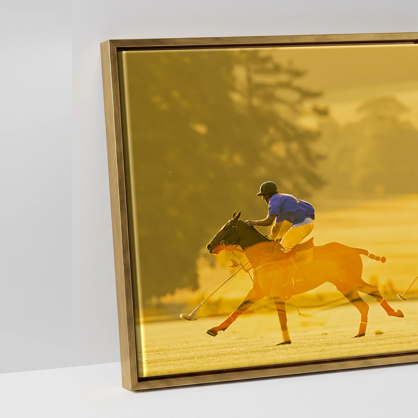The Amber Chukka - artwork detail in an antique gold float frame