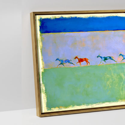 Rhythm in Colour - artwork detail in an antique gold float frame