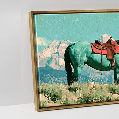 Vivid High Country - artwork detail in an antique gold float frame