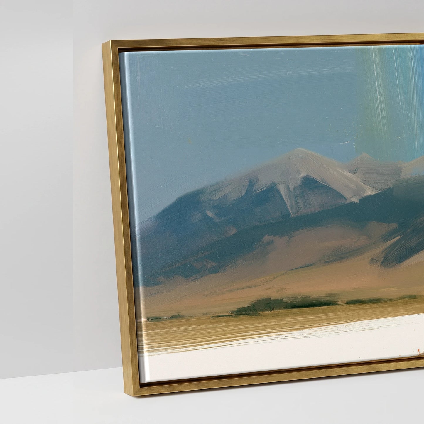Abstract Western Horizon - artwork detail in an antique gold float frame
