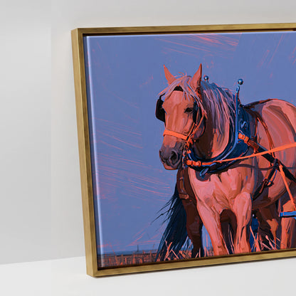 Twilight Draught Team - artwork detail in an antique gold float frame