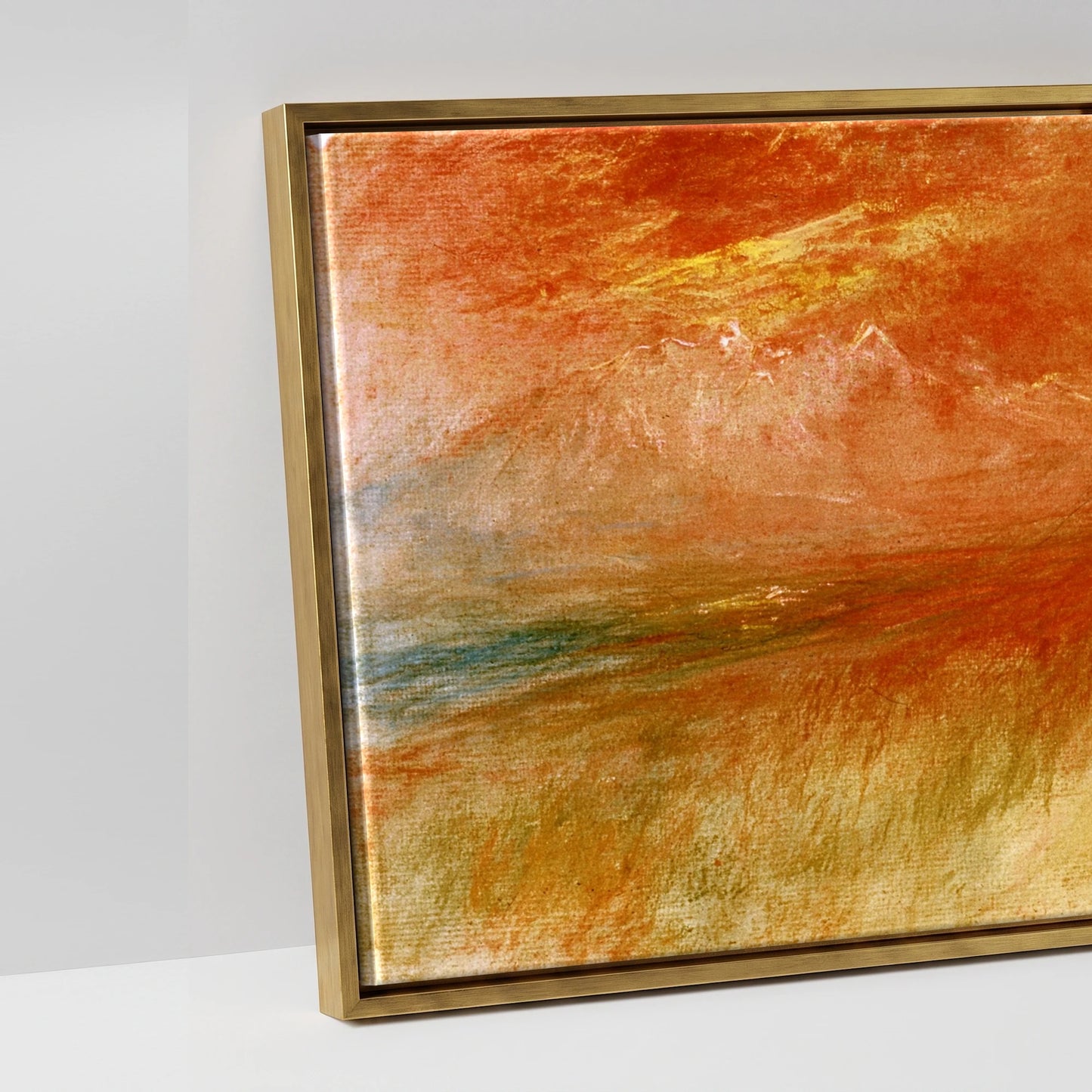 Luminous Spirit - artwork detail in an antique gold float frame