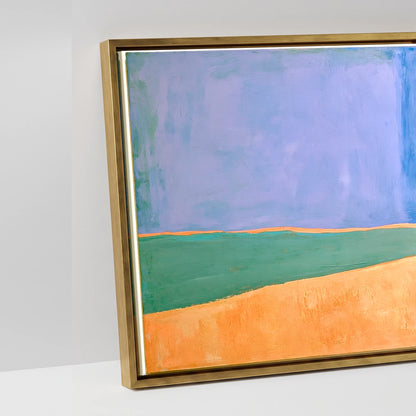 Vast Blue Horizons - artwork detail in an antique gold float frame