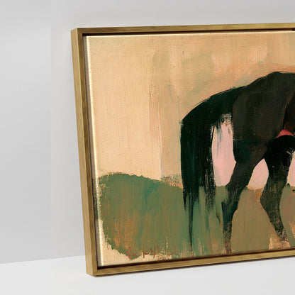 Dusk on the Ridge - artwork detail in an antique gold float frame