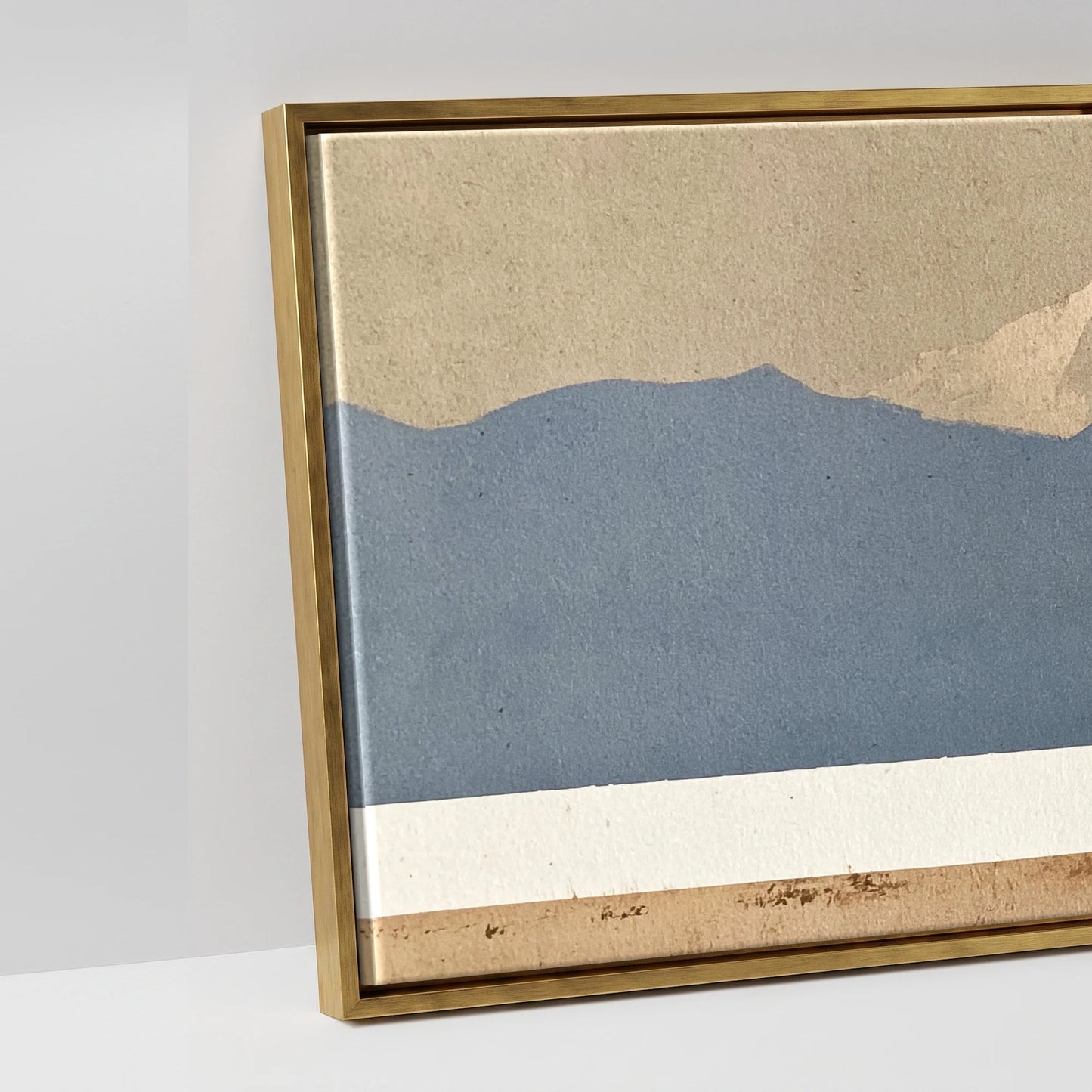The Quiet Expanse - artwork detail in an antique gold float frame