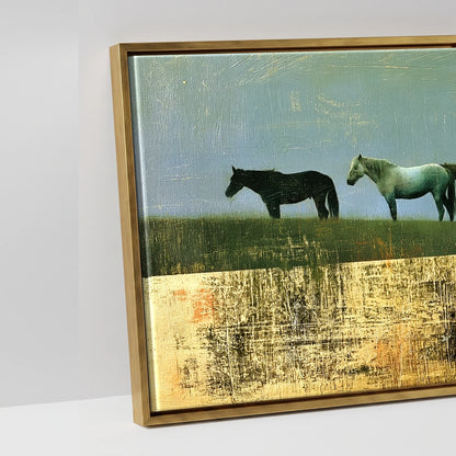 The Gilded Ridge - artwork detail in an antique gold float frame