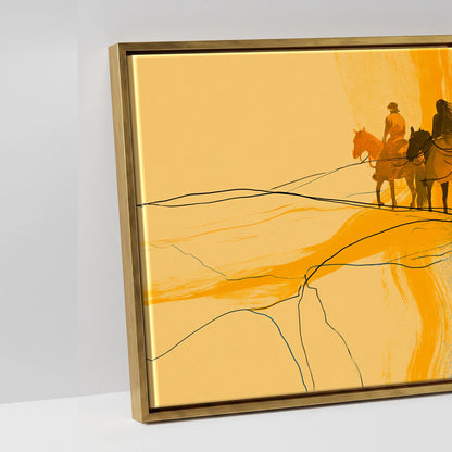 Vivid Horizon - artwork detail in an antique gold float frame