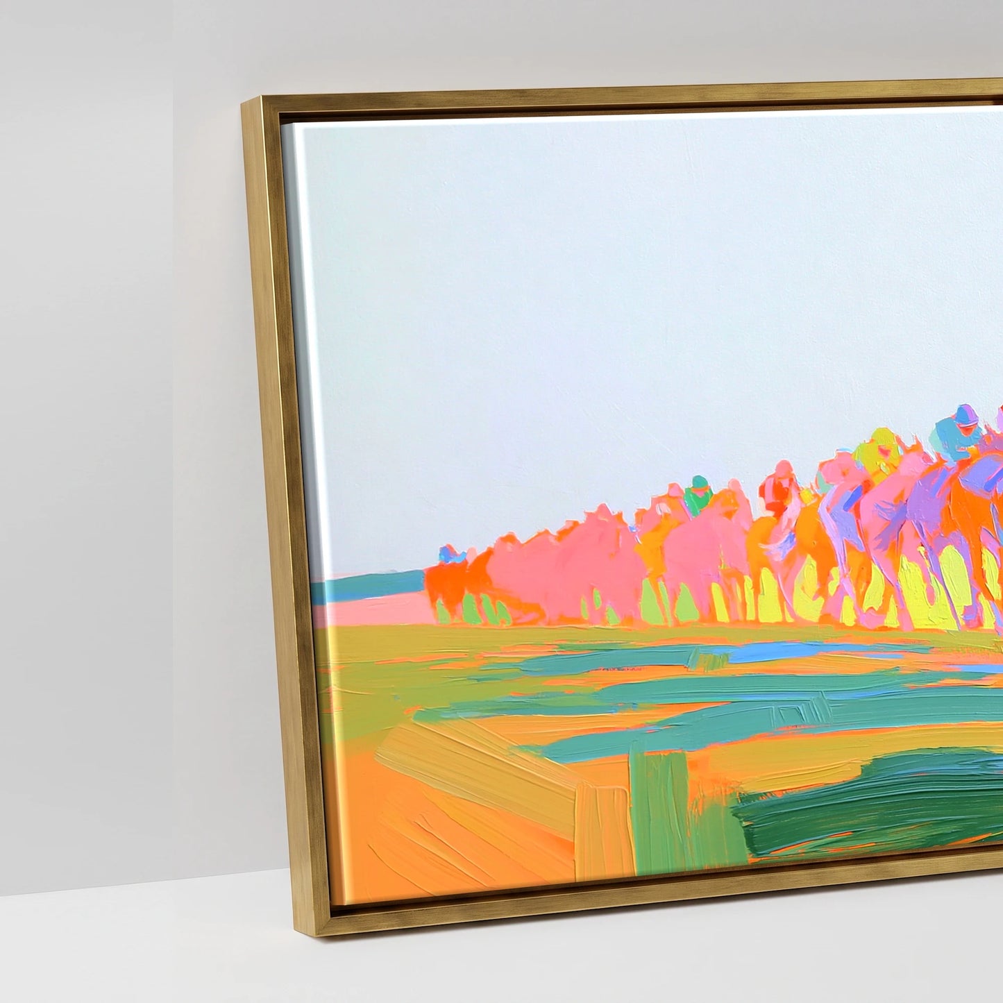 The Electric Sprint - artwork detail in an antique gold float frame