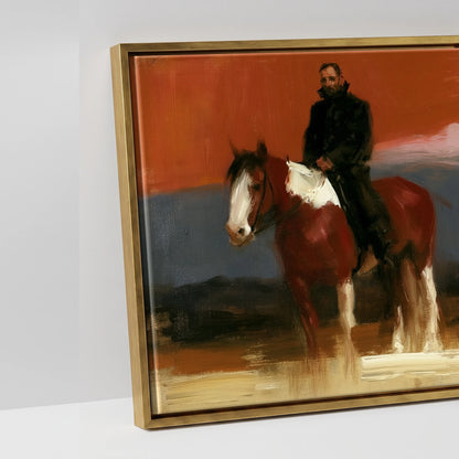 The Vast Horizon - artwork detail in an antique gold float frame