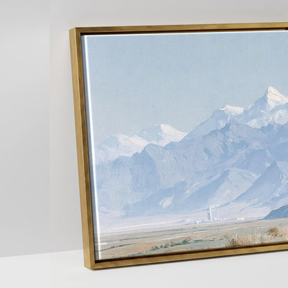 Mountain Solitude - artwork detail in an antique gold float frame