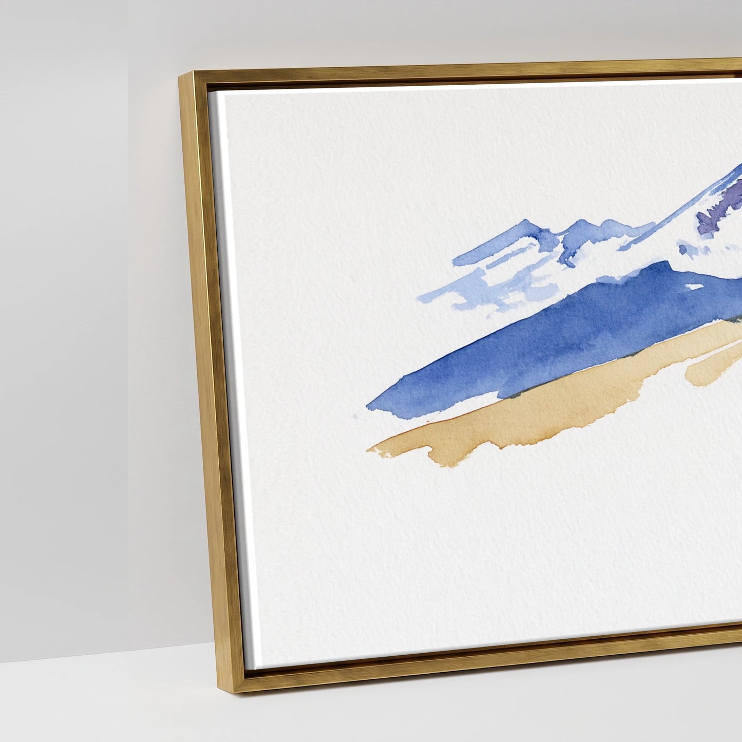 Spirit of the Ridge - artwork detail in an antique gold float frame