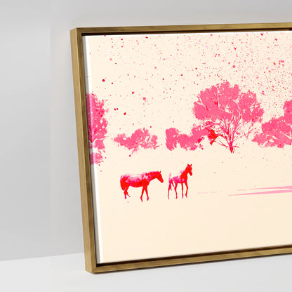 Crimson Mirage - artwork detail in an antique gold float frame