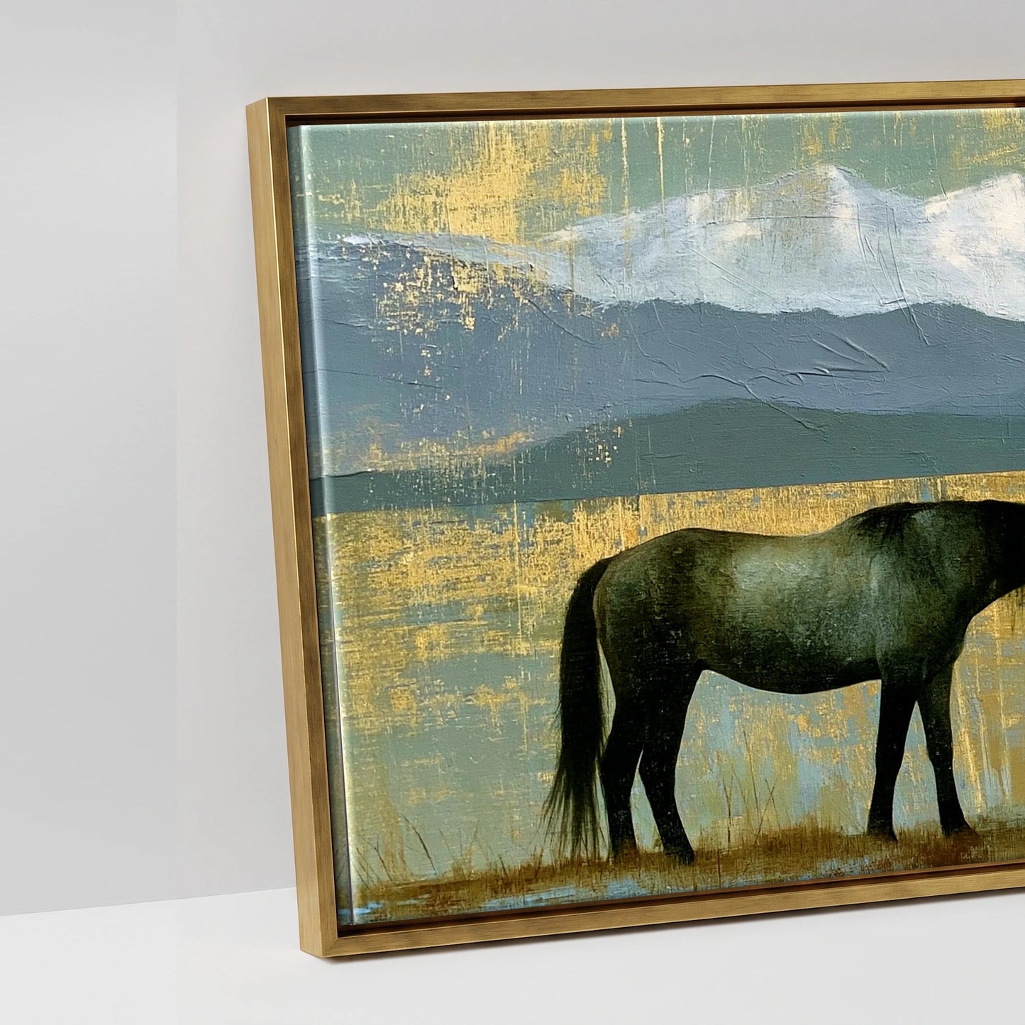 The Golden Expanse - artwork detail in an antique gold float frame