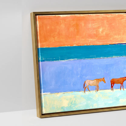 Horizon Wanderers - artwork detail in an antique gold float frame
