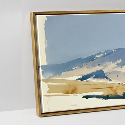 Stillness on the Range - artwork detail in an antique gold float frame