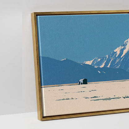 The Vast Horizon - artwork detail in an antique gold float frame
