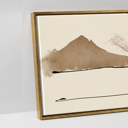 Silent Equine Horizon - artwork detail in an antique gold float frame