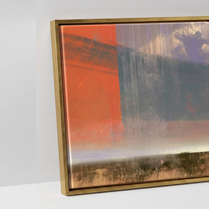 Sienna and Violet Haze - artwork detail in an antique gold float frame