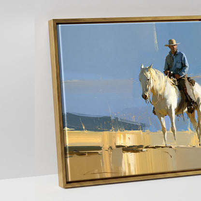 High Country Range - artwork detail in an antique gold float frame