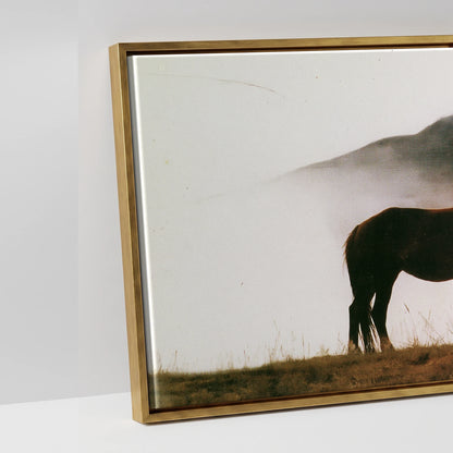 Ethereal Amber Mist - artwork detail in an antique gold float frame