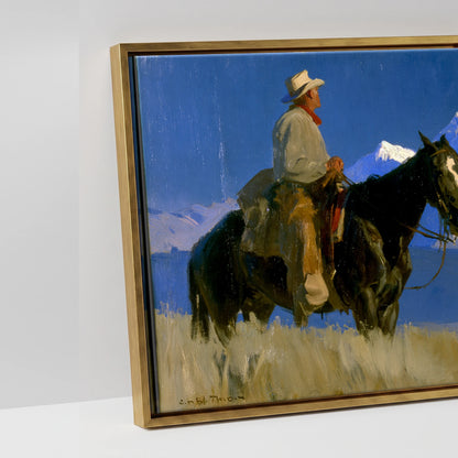 High Country Journey - artwork detail in an antique gold float frame