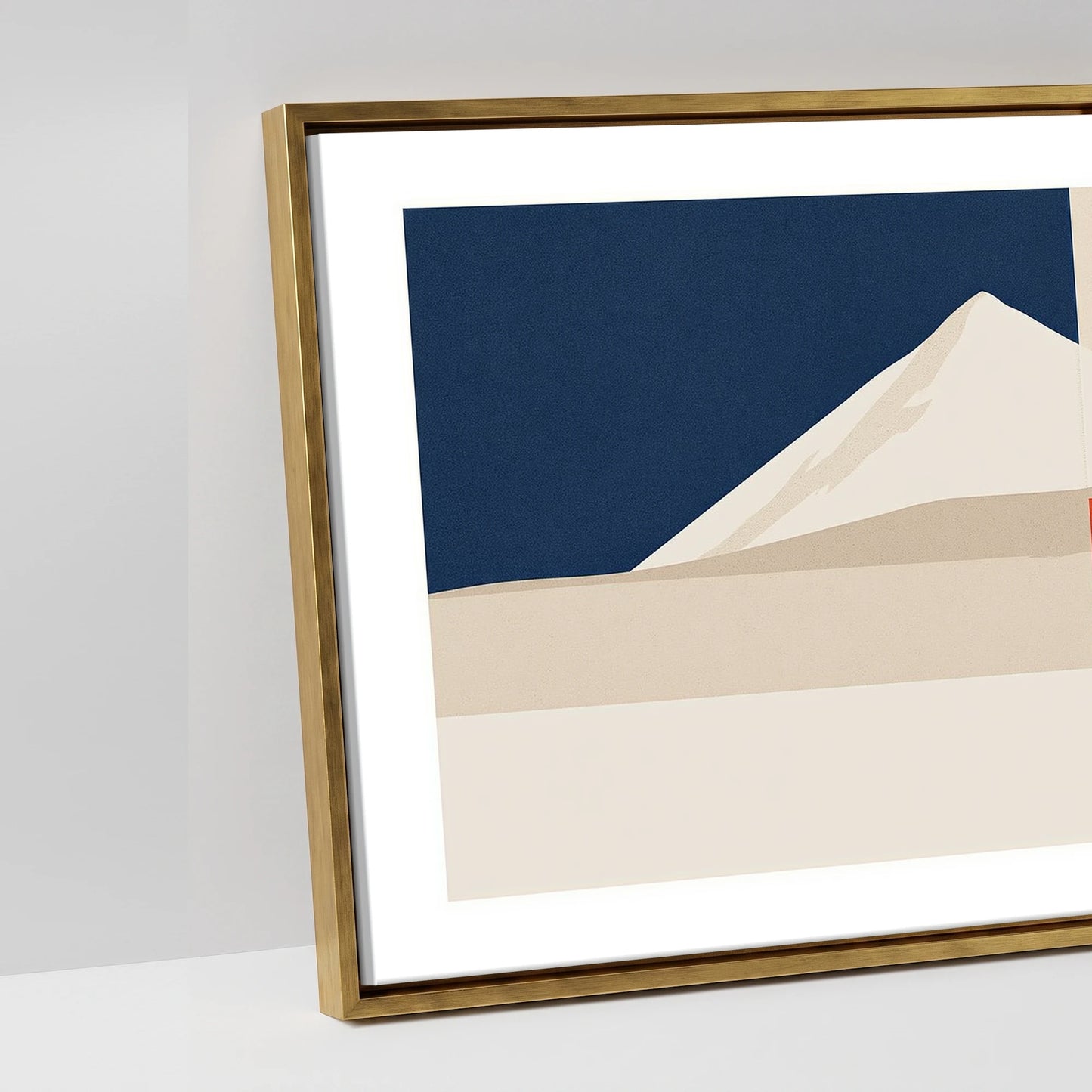 Bold Equine Horizon - artwork detail in an antique gold float frame