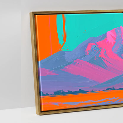 Electric Equine Horizon - artwork detail in an antique gold float frame