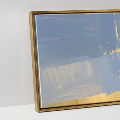 Sunlit Range Riders - artwork detail in an antique gold float frame