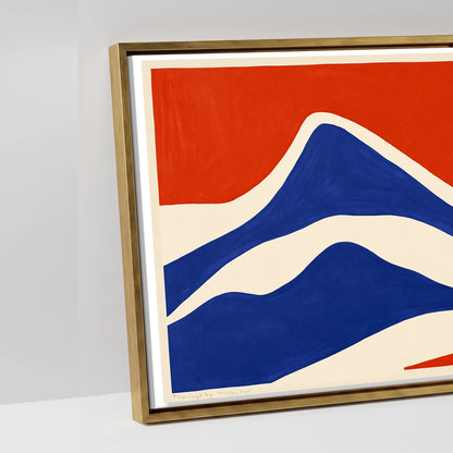 Cobalt Peaks Equine - artwork detail in an antique gold float frame