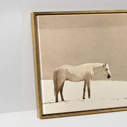 The Quiet Divide - artwork detail in an antique gold float frame
