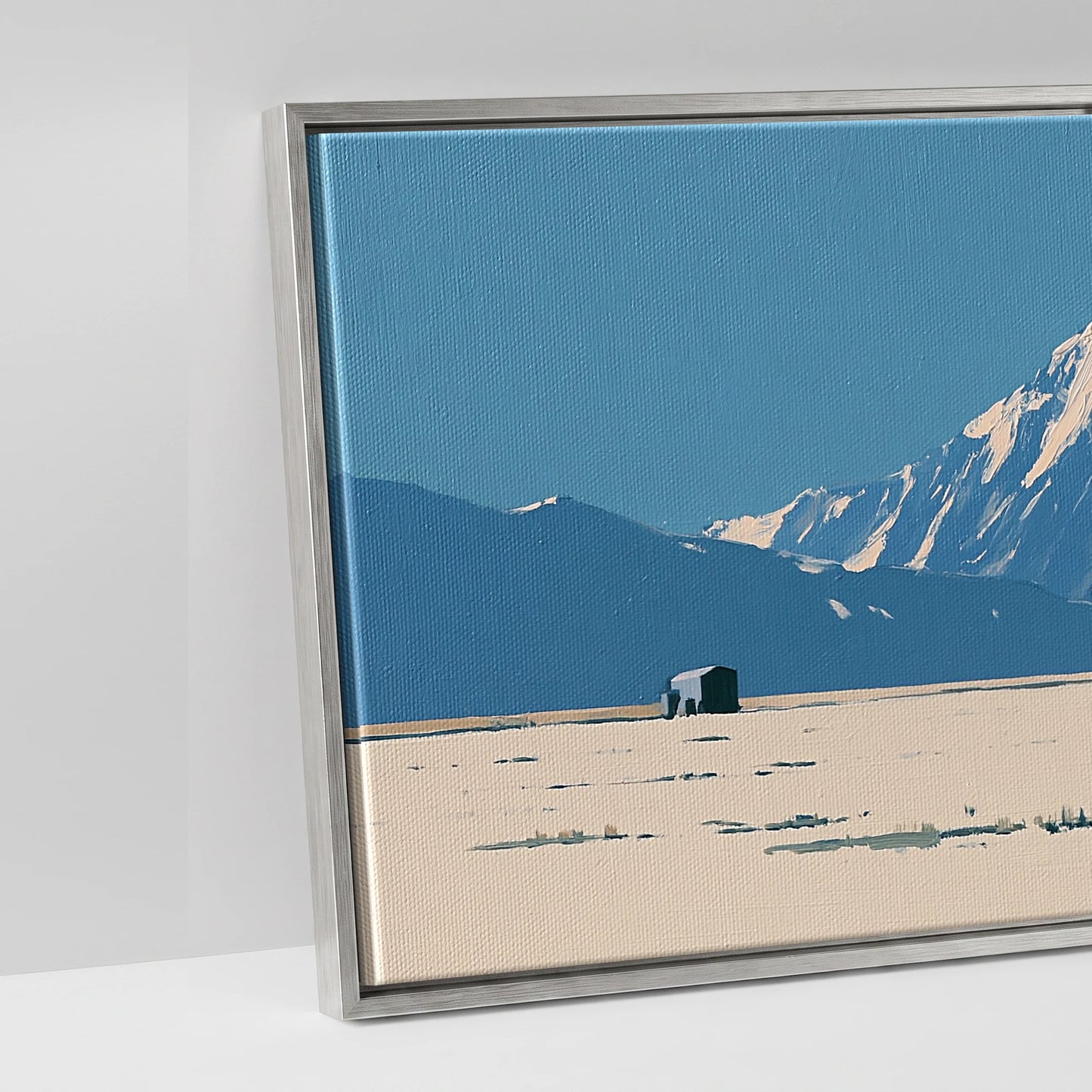 The Vast Horizon - artwork detail in an antique silver float frame