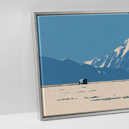 The Vast Horizon - artwork detail in an antique silver float frame