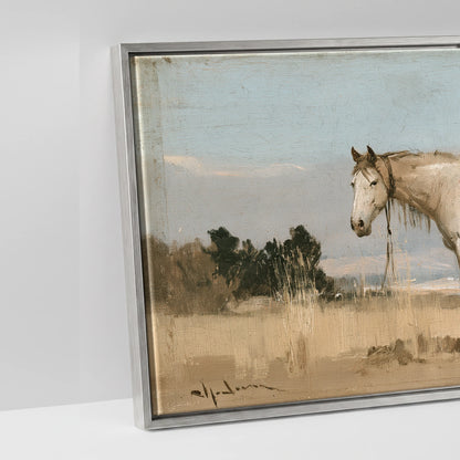 High Country Stillness - artwork detail in an antique silver float frame