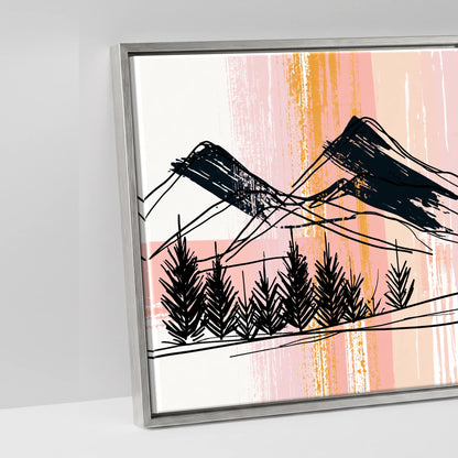 Abstract Appaloosa Landscape - artwork detail in an antique silver float frame