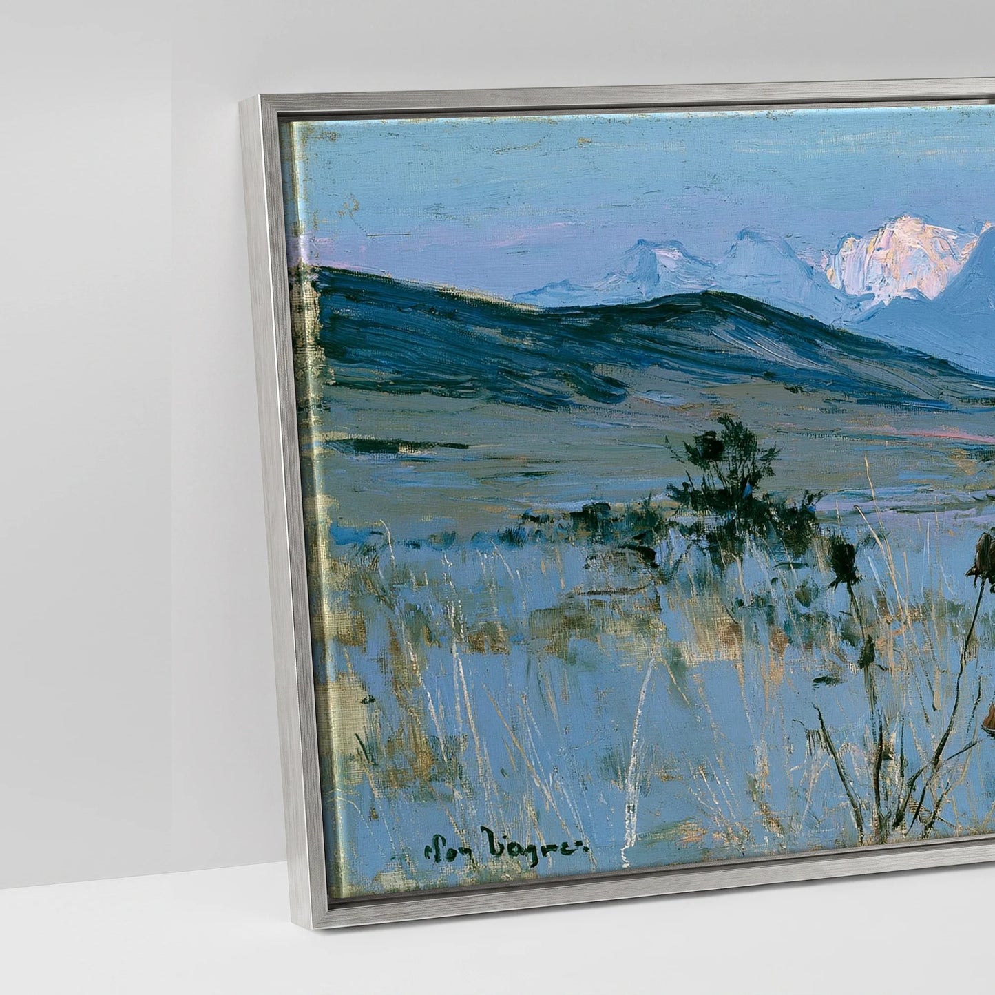High Country Sentinel - artwork detail in an antique silver float frame