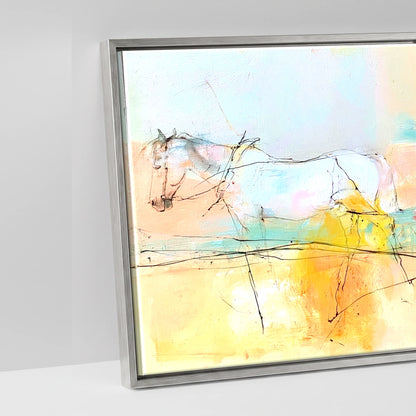 The Painted Drive - artwork detail in an antique silver float frame