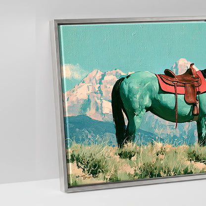 Vivid High Country - artwork detail in an antique silver float frame