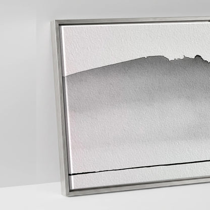 Solitude in Ink - artwork detail in an antique silver float frame