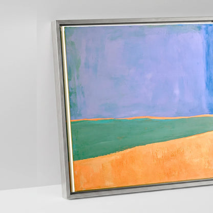 Vast Blue Horizons - artwork detail in an antique silver float frame