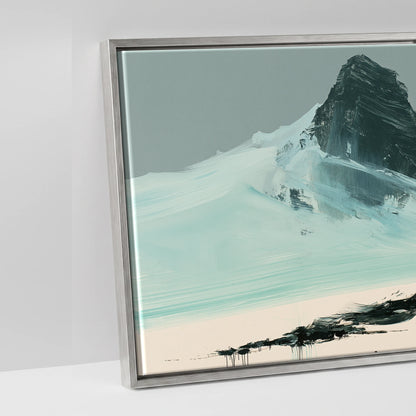 The Long Line - artwork detail in an antique silver float frame