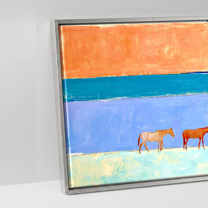 Horizon Wanderers - artwork detail in an antique silver float frame