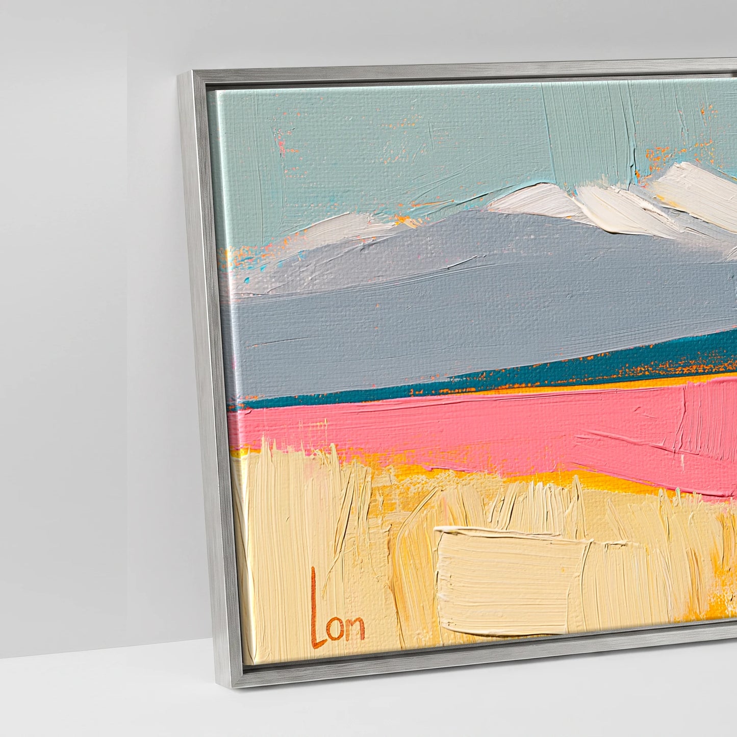 Vivid Equine Horizon - artwork detail in an antique silver float frame