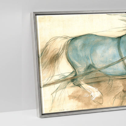The Blue Draught Team - artwork detail in an antique silver float frame