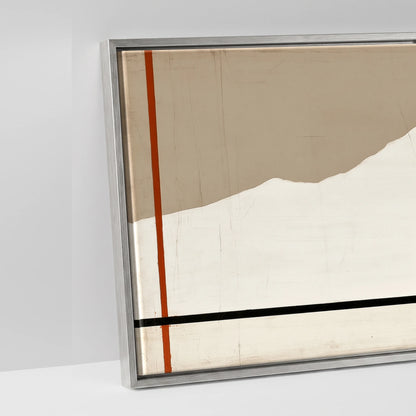 The Minimalist Pasture - artwork detail in an antique silver float frame