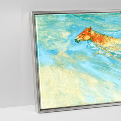 Vivid Surf Surge - artwork detail in an antique silver float frame