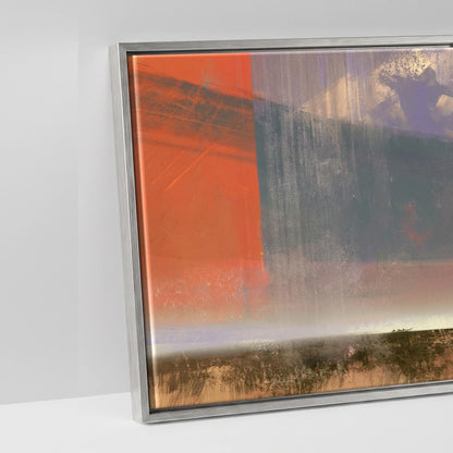 Sienna and Violet Haze - artwork detail in an antique silver float frame