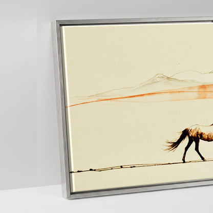 The Amber Horizon - artwork detail in an antique silver float frame