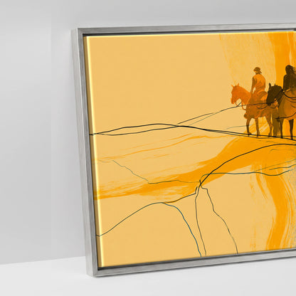 Vivid Horizon - artwork detail in an antique silver float frame