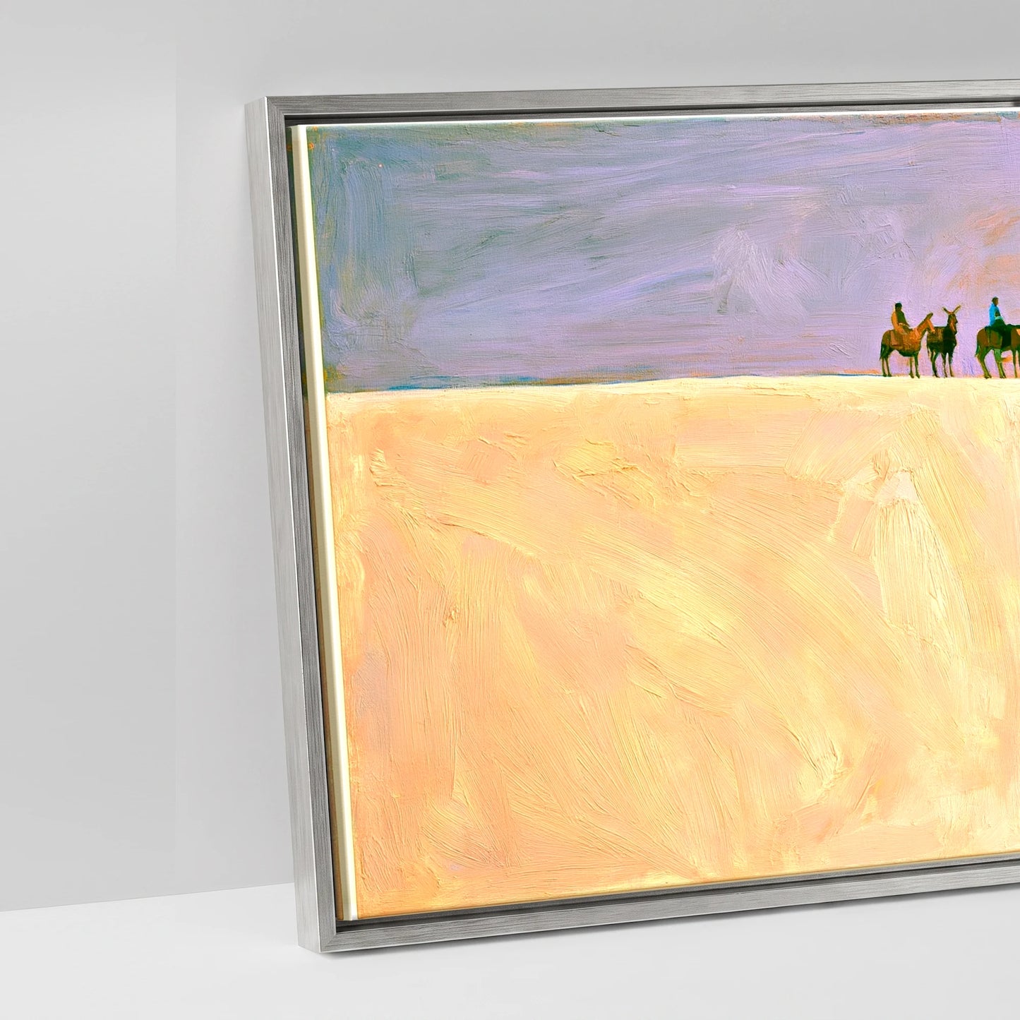 The Cobalt Horizon - artwork detail in an antique silver float frame