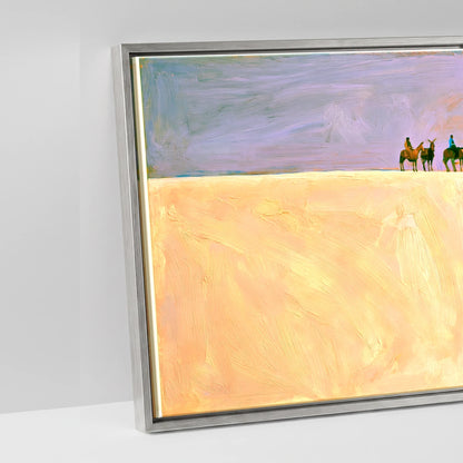 The Cobalt Horizon - artwork detail in an antique silver float frame
